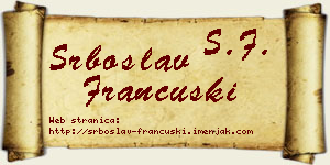 Srboslav Francuski vizit kartica